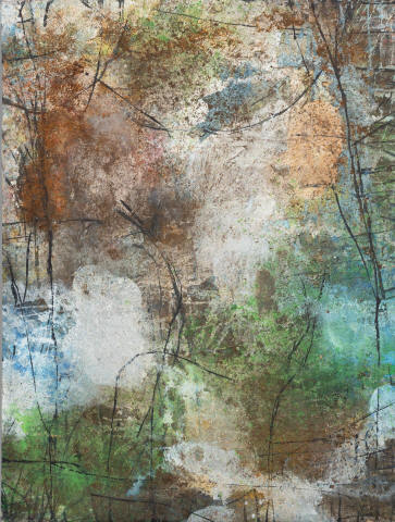 Skelter (detail), 2015 - Mixed media on canvas - 63 x 51 inches